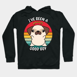 Cute pug dog is a good boy Hoodie